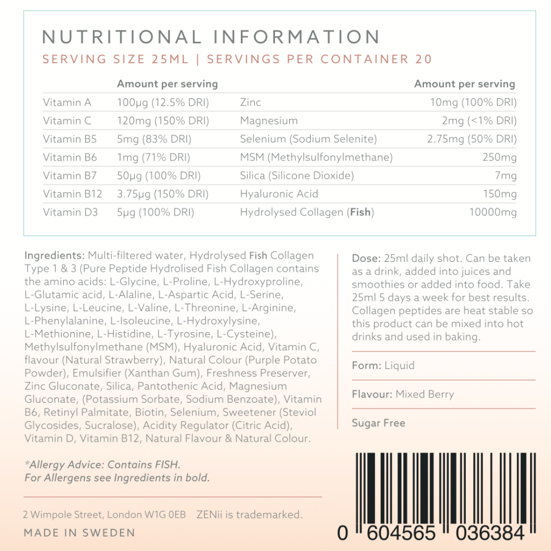 zenii_fusion_collagen_ingredients